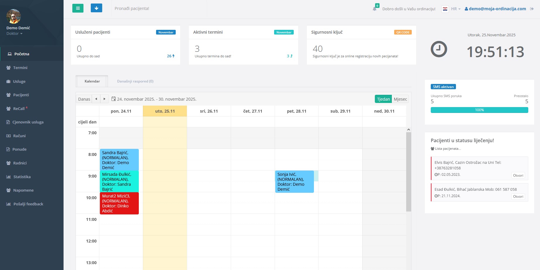 Digitalizacija vaše ordinacije - prikaz aplikacije